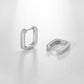 New Simple And Versatile S925 Silver Rectangular Geometric Earrings