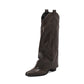 Fashion Boots Retro V Cut High Leg Boot Stud Martin Boots