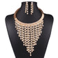 Creative Fashion Multi-layer Tassel Diamond Necklace And Earrings Suite