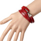 Retro Leather Bracelet 3-ring Winding Leather Hand Strap Hook Wrist Strap Metal Hook Buckle