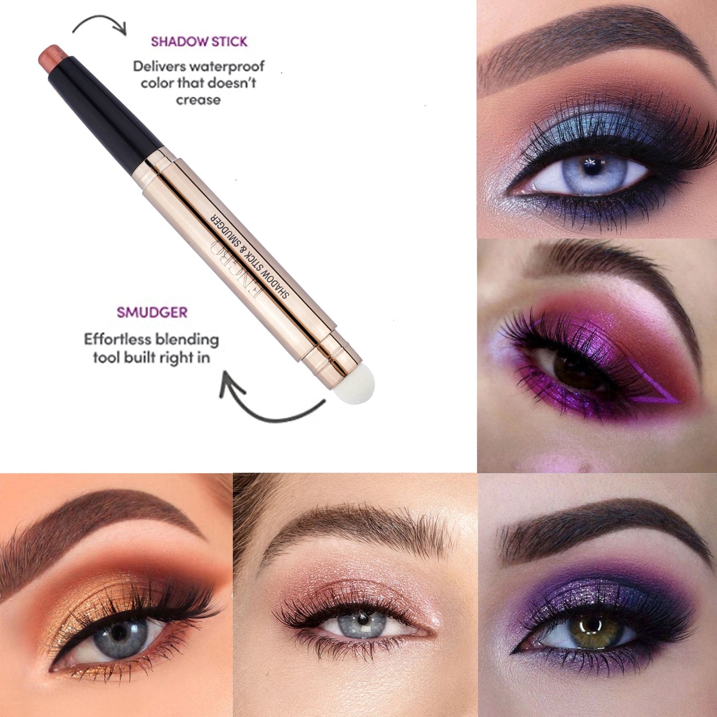 Double-ended Monochrome Non-smudge Eyeshadow Pencil