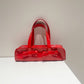 Japanese Cute Patent Leather Glossy Bow Decoration Baguette Bag