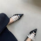 French Retro Pointed Bright Pumps