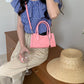 New Minority Fashion Square Solid Color Casual Shoulder Messenger Bag For Women