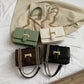 All-matching Ins Fashion Women's Bag Textured Shoulder Small Square Bag