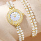 Freshwater Pearl Watch Affordable Luxury Fashion Jewelry Full Diamond Ladies