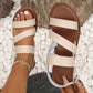 Women's Retro Buckle Beach Slippers