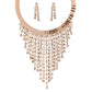 Creative Fashion Multi-layer Tassel Diamond Necklace And Earrings Suite