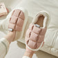 Simple Color Matching Twist Upper Surface Soft Home Wear Warm Couples Cotton Shoes