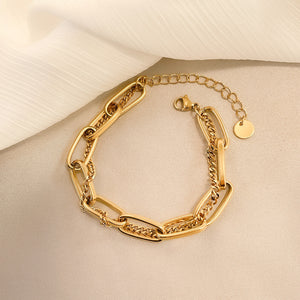 Thick Chain Double-layer Bracelet For Women