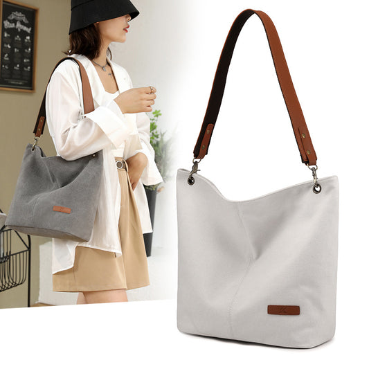 Women's Fashion Casual Canvas Shoulder Bag Large Capacity