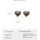 Simple Metal Special-interest Design Three-dimensional Heart-shaped Earrings