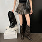 Fashion Boots Retro V Cut High Leg Boot Stud Martin Boots