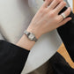 Small Square Retro Small Sugar Cube Steel Watch Women