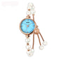 Fashionable All-match Elegant Women's Quartz Watch Pearl Natural Stone Strap Bracelet Watch